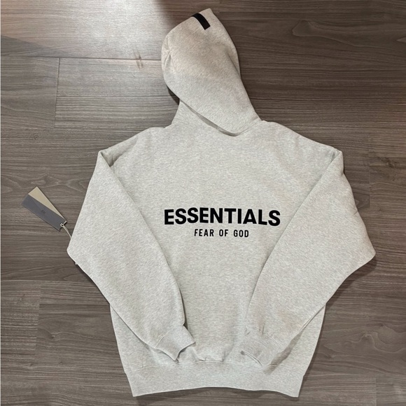 Essentials Gray Hoodie for Men - Picture 2 of 11
